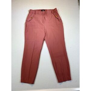 Express Pink Crop High Rise Stretch Tailored Career Pants Women's Size 10R